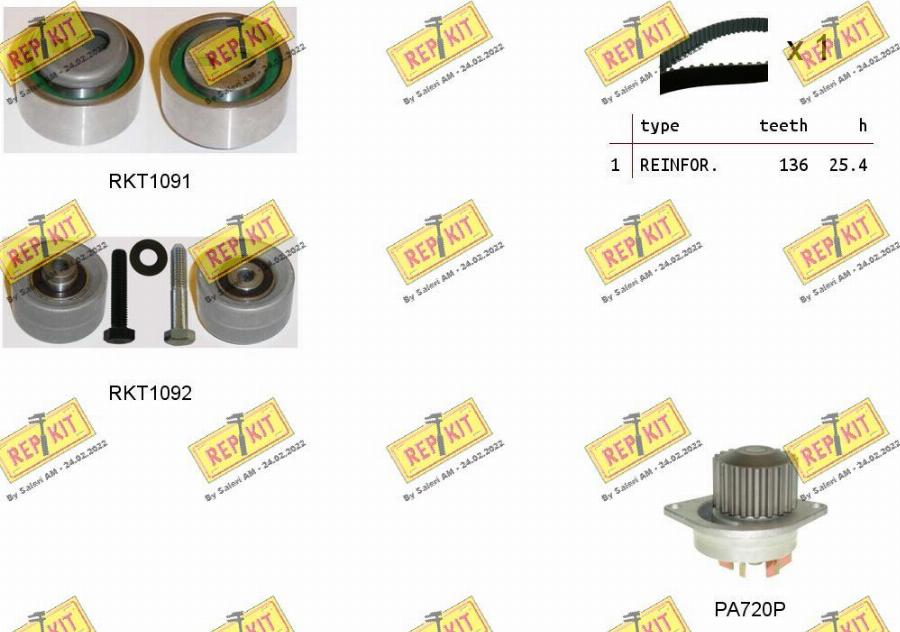 REPKIT RKTK0898PA - Wasserpumpe + Zahnriemensatz alexcarstop-ersatzteile.com