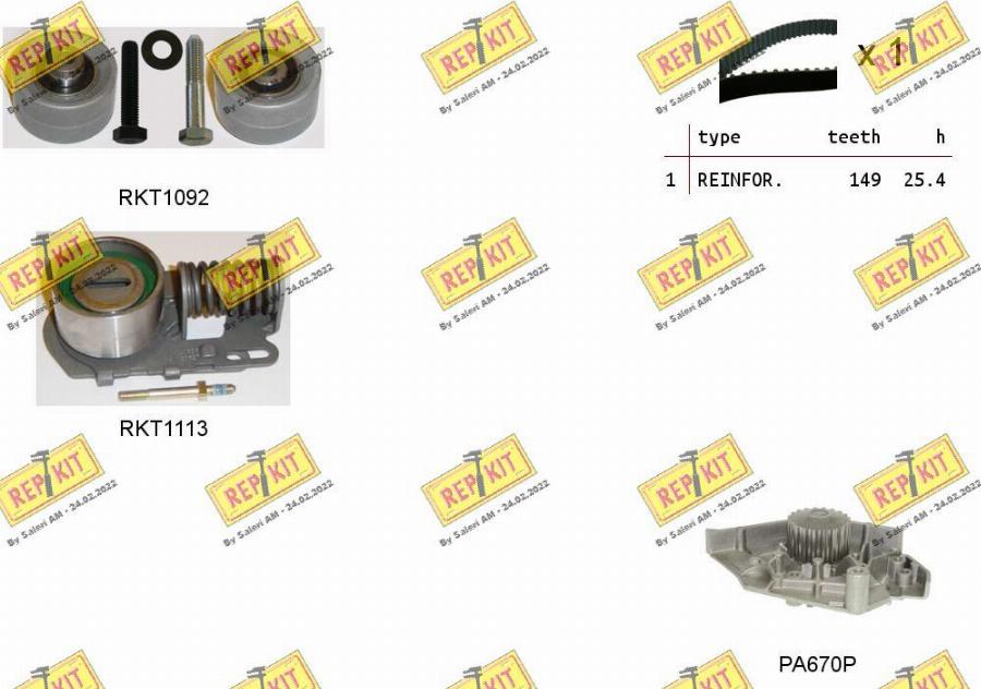 REPKIT RKTK1038PA - Wasserpumpe + Zahnriemensatz alexcarstop-ersatzteile.com