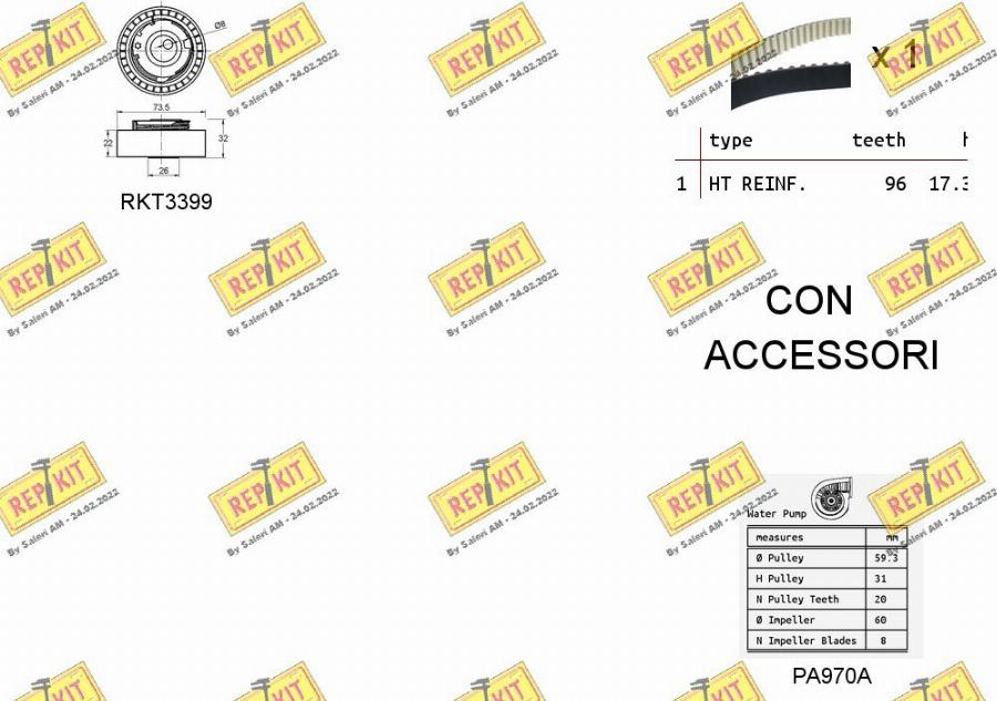 REPKIT RKTK1130PA - Wasserpumpe + Zahnriemensatz alexcarstop-ersatzteile.com