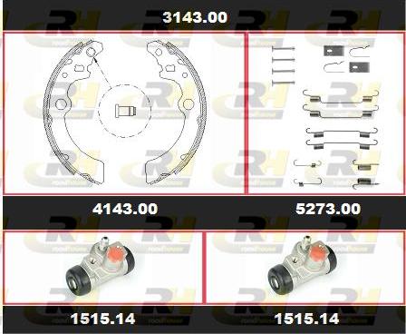 Roadhouse 3143.00 - Bremsbackensatz alexcarstop-ersatzteile.com