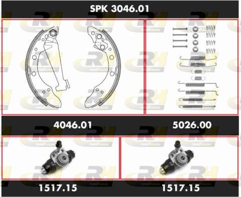 Roadhouse SPK 3046.01 - Bremsbackensatz alexcarstop-ersatzteile.com