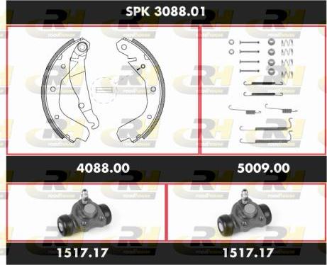 Roadhouse SPK 3088.01 - Bremsbackensatz alexcarstop-ersatzteile.com