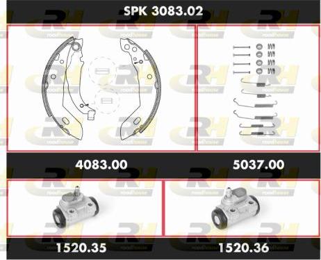 Roadhouse SPK 3083.02 - Bremsbackensatz alexcarstop-ersatzteile.com