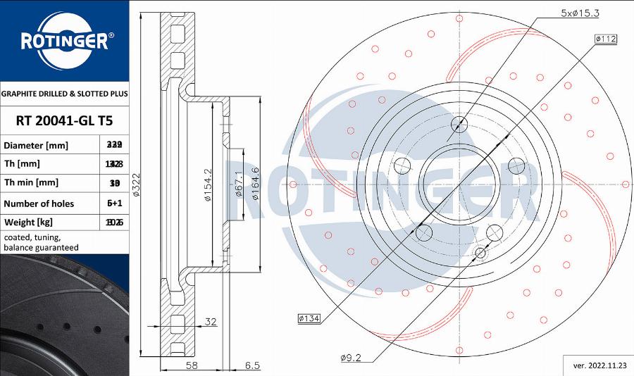 Rotinger RT 20720-GL T5 - Bremsscheibe alexcarstop-ersatzteile.com