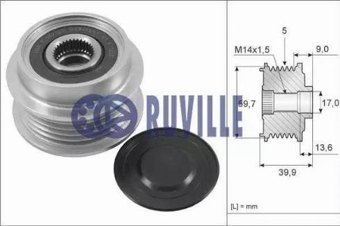 Ruville 59961 - Riemenscheibe, Generator alexcarstop-ersatzteile.com