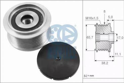 Ruville 59803 - Riemenscheibe, Generator alexcarstop-ersatzteile.com