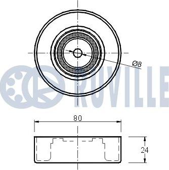 Ruville 540449 - Umlenk / Führungsrolle, Keilrippenriemen alexcarstop-ersatzteile.com