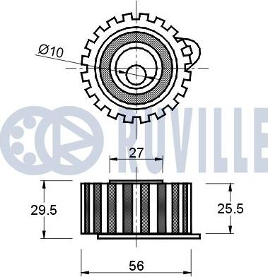 Ruville 540484 - Umlenk / Führungsrolle, Zahnriemen alexcarstop-ersatzteile.com