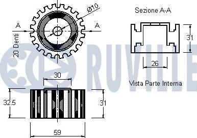 Ruville 540588 - Umlenk / Führungsrolle, Zahnriemen alexcarstop-ersatzteile.com