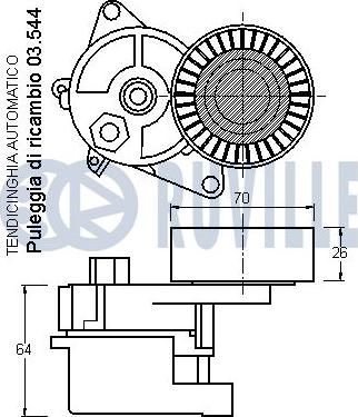 Ruville 540537 - Riemenspanner, Keilrippenriemen alexcarstop-ersatzteile.com