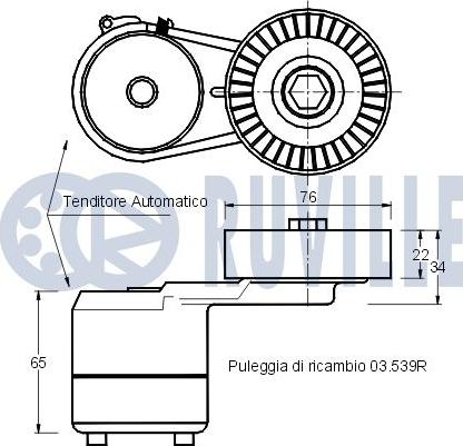 Ruville 540529 - Riemenspanner, Keilrippenriemen alexcarstop-ersatzteile.com