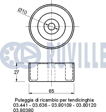 Ruville 540661 - Umlenk / Führungsrolle, Keilrippenriemen alexcarstop-ersatzteile.com