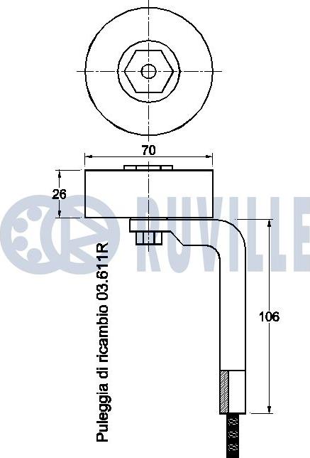 Ruville 540604 - Riemenspanner, Keilrippenriemen alexcarstop-ersatzteile.com