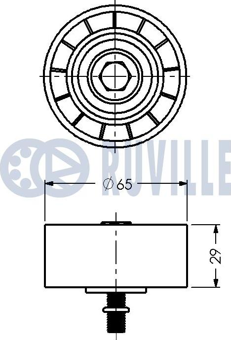 Ruville 540601 - Umlenk / Führungsrolle, Keilrippenriemen alexcarstop-ersatzteile.com