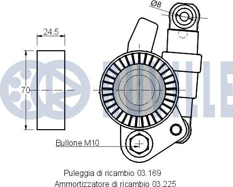 Ruville 540610 - Riemenspanner, Keilrippenriemen alexcarstop-ersatzteile.com