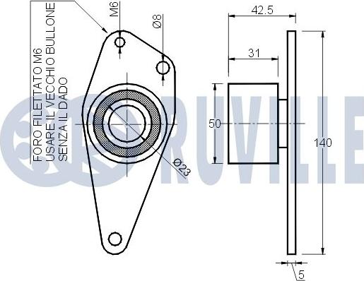 Ruville 540080 - Umlenk / Führungsrolle, Zahnriemen alexcarstop-ersatzteile.com