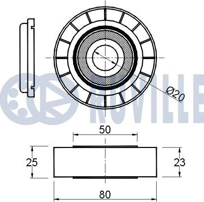 Ruville 540155 - Umlenk / Führungsrolle, Keilrippenriemen alexcarstop-ersatzteile.com