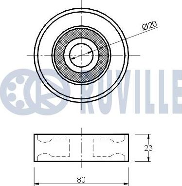 Ruville 540164 - Umlenk / Führungsrolle, Keilrippenriemen alexcarstop-ersatzteile.com