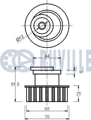 Ruville 540135 - Spannrolle, Zahnriemen alexcarstop-ersatzteile.com