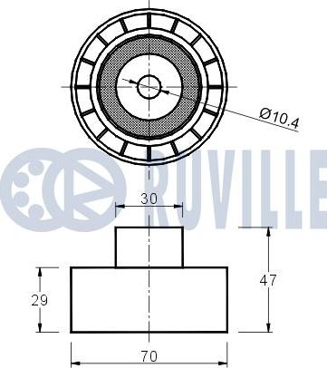 Ruville 540803 - Umlenk / Führungsrolle, Zahnriemen alexcarstop-ersatzteile.com