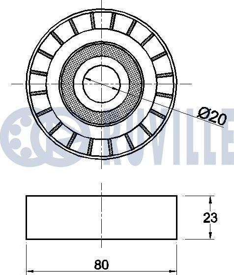 Ruville 540280 - Umlenk / Führungsrolle, Keilrippenriemen alexcarstop-ersatzteile.com