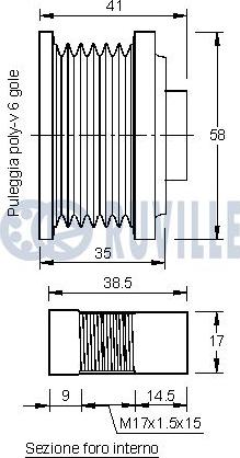 Ruville 541954 - Riemenscheibe, Generator alexcarstop-ersatzteile.com