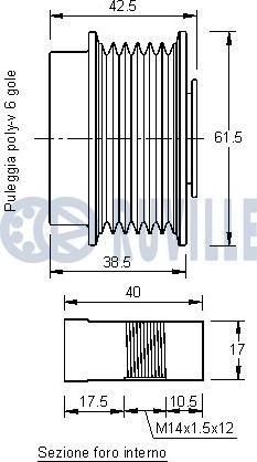 Ruville 541973 - Riemenscheibe, Generator alexcarstop-ersatzteile.com