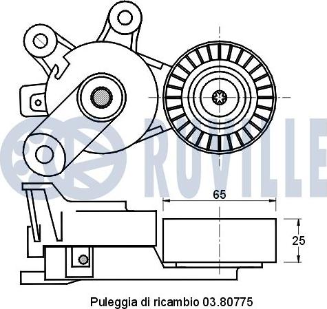 Ruville 541461 - Riemenspanner, Keilrippenriemen alexcarstop-ersatzteile.com