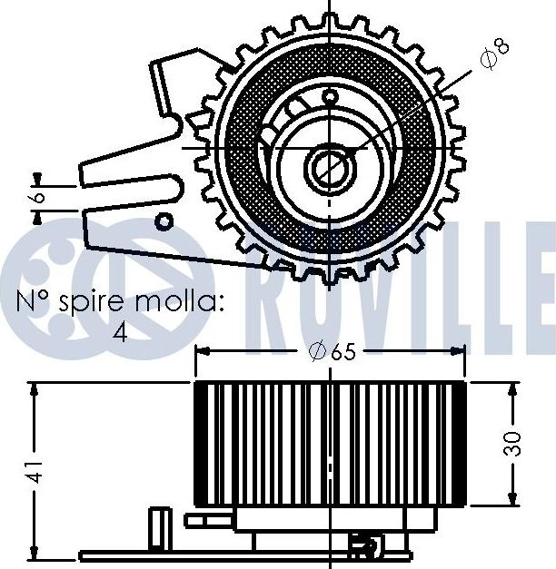 Ruville 541500 - Spannrolle, Zahnriemen alexcarstop-ersatzteile.com