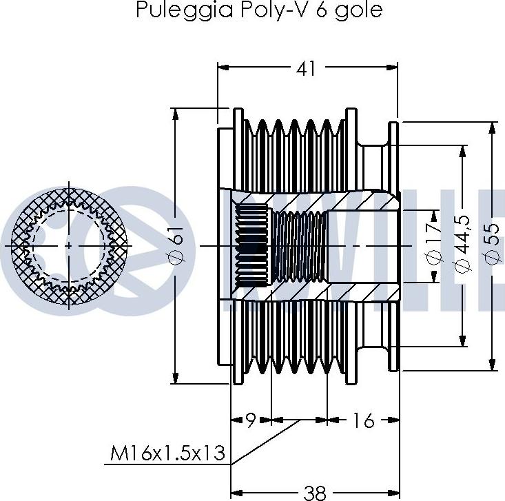 Ruville 541032 - Riemenscheibe, Generator alexcarstop-ersatzteile.com