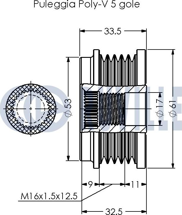 Ruville 541029 - Riemenscheibe, Generator alexcarstop-ersatzteile.com