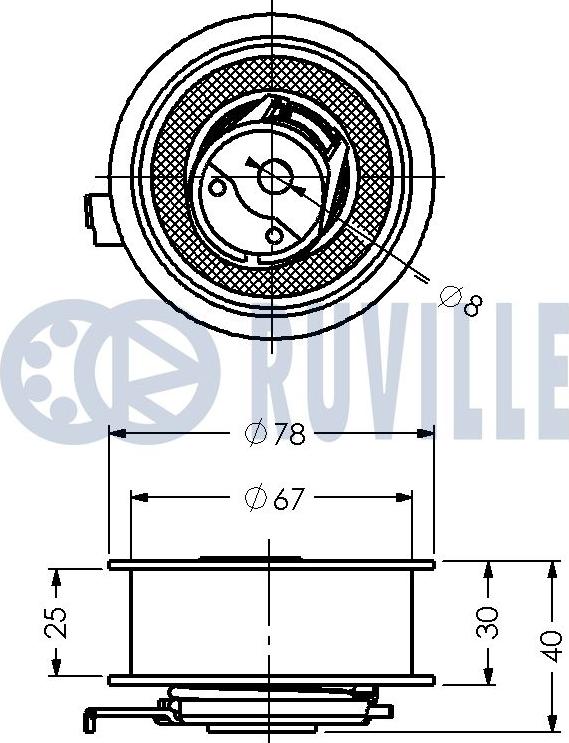 Ruville 541197 - Spannrolle, Zahnriemen alexcarstop-ersatzteile.com