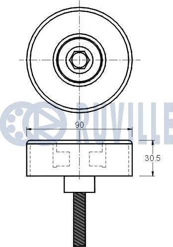 Ruville 541148 - Umlenk / Führungsrolle, Keilrippenriemen alexcarstop-ersatzteile.com