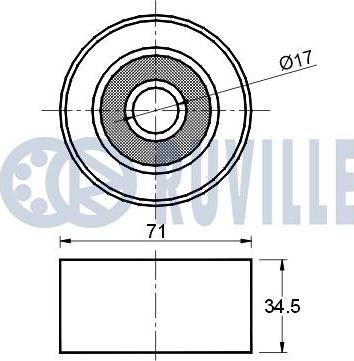 Ruville 541124 - Umlenk / Führungsrolle, Keilrippenriemen alexcarstop-ersatzteile.com