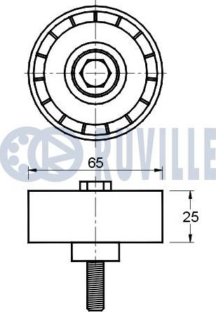 Ruville 541319 - Umlenk / Führungsrolle, Keilrippenriemen alexcarstop-ersatzteile.com