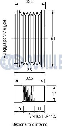 Ruville 541330 - Riemenscheibe, Generator alexcarstop-ersatzteile.com