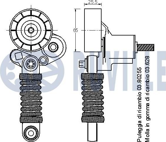 Ruville 541378 - Riemenspanner, Keilrippenriemen alexcarstop-ersatzteile.com