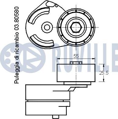 Ruville 541260 - Riemenspanner, Keilrippenriemen alexcarstop-ersatzteile.com