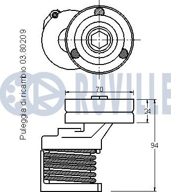 Ruville 541706 - Riemenspanner, Keilrippenriemen alexcarstop-ersatzteile.com