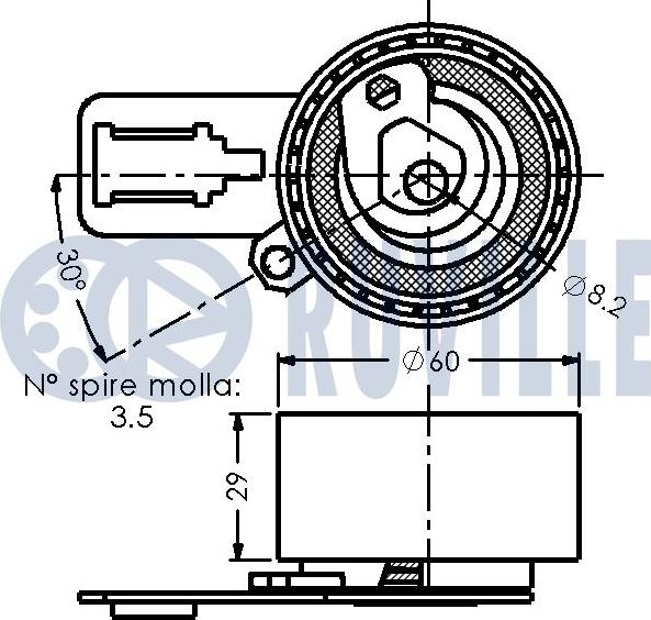 Ruville 542436 - Spannrolle, Zahnriemen alexcarstop-ersatzteile.com