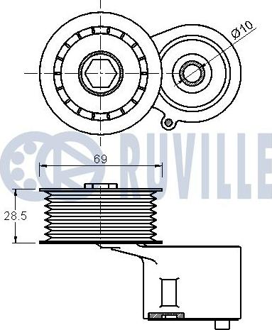 Ruville 542420 - Riemenspanner, Keilrippenriemen alexcarstop-ersatzteile.com