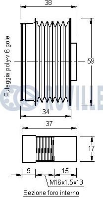 Ruville 542185 - Riemenscheibe, Generator alexcarstop-ersatzteile.com