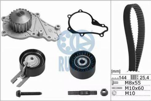 Ruville 55953701 - Wasserpumpe + Zahnriemensatz alexcarstop-ersatzteile.com