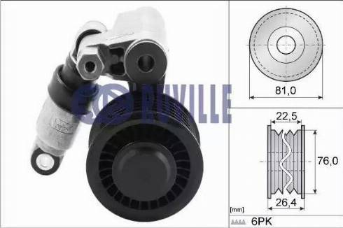 Ruville 55483 - Riemenspanner, Keilrippenriemen alexcarstop-ersatzteile.com