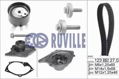 Ruville 55581701 - Wasserpumpe + Zahnriemensatz alexcarstop-ersatzteile.com