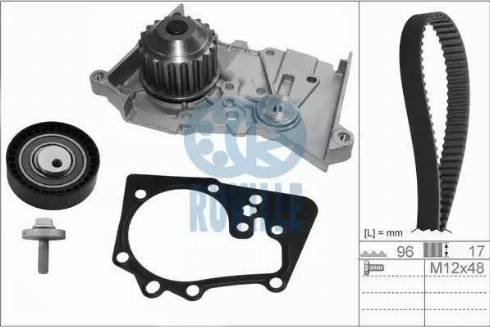 Ruville 55635701 - Wasserpumpe + Zahnriemensatz alexcarstop-ersatzteile.com