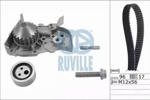 Ruville 55622701 - Wasserpumpe + Zahnriemensatz alexcarstop-ersatzteile.com