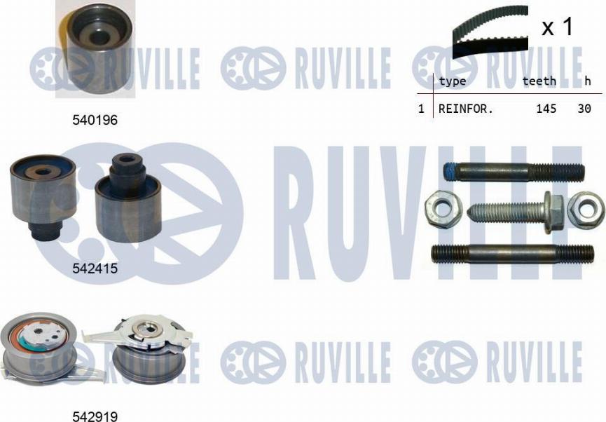 Ruville 550498 - Zahnriemensatz alexcarstop-ersatzteile.com