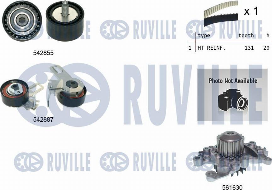 Ruville 5504971 - Wasserpumpe + Zahnriemensatz alexcarstop-ersatzteile.com