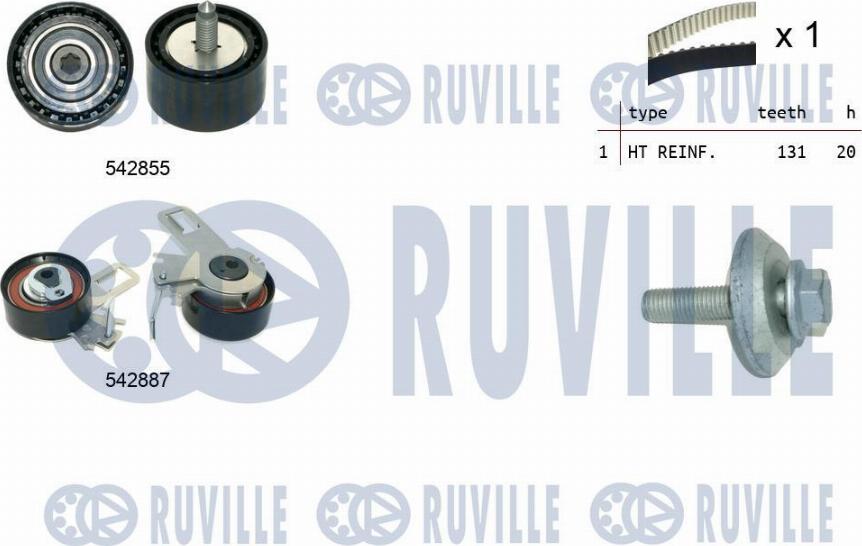 Ruville 550497 - Zahnriemensatz alexcarstop-ersatzteile.com